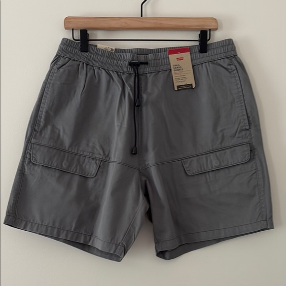 Levi's Other - Levi’s Men’s Trail Cargo Shorts Twill Relaxed Fit Grey Drawstring Waist Size M